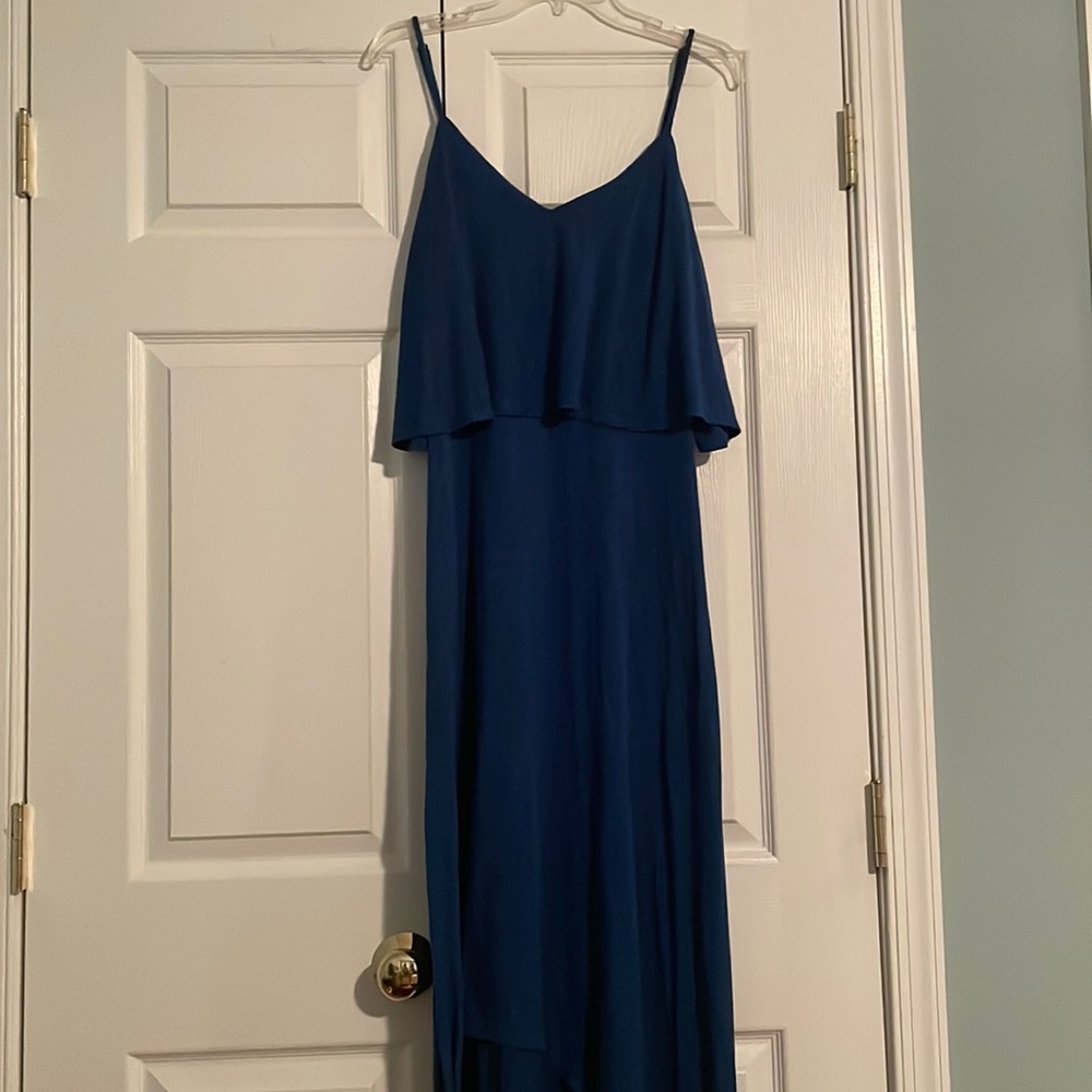 High low blue maxi dress